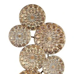 Metal Plate Wall Decor With Embossed Design Gold - Olivia & May -Safavieh Store GUEST 45ca4155 bad3 4591 a329 2a96ce207f6e