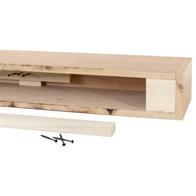 Modern Ember Tipton Floating Alder Wood Fireplace Mantel Shelf 6 Modern Ember Tipton Floating Alder Wood Fireplace Mantel Shelf - Image 4