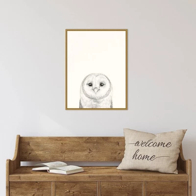 18" X 24" Animal Mug III Owl By Victoria Borges Framed Canvas Wall Art Gold - Amanti Art 6 18" X 24" Animal Mug III Owl By Victoria Borges Framed Canvas Wall Art Gold - Amanti Art - Image 4