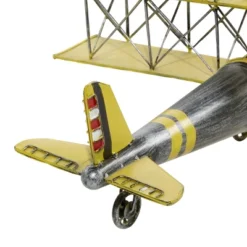 Metal Airplane Wall Decor With Chain Hanger Yellow - Olivia & May -Safavieh Store GUEST 4add3796 bece 4c69 9877 1232b16d0f0a