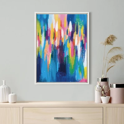 18" X 24" Sylvie Bright Brush Strokes Framed Canvas Wall Art By Ettavee White - Kate And Laurel 7 18" X 24" Sylvie Bright Brush Strokes Framed Canvas Wall Art By Ettavee White - Kate And Laurel - Image 5
