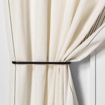 Drapery Holdback Matte Black - Hearth & Hand™ With Magnolia 3 Drapery Holdback Matte Black - Hearth & Hand™ With Magnolia