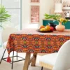 84" X 60" Cotton Calling In The Abundance Tablecloth With Tassels - Opalhouse™ Designed With Jungalow™ -Safavieh Store GUEST 4d6606e4 454e 431e bd7b fd8a5e941f4b
