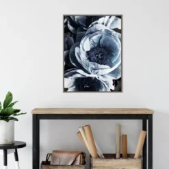 22" X 30" Peony Blue Petals III By Ashley Aldridge Framed Canvas Wall Art Gray Wash - Amanti Art -Safavieh Store GUEST 4dc7a42d aabb 412f a5c1 946c3caf8b46