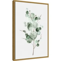 16" X 23" Tender Sprout I By Eva Watts Framed Canvas Wall Art - Amanti Art