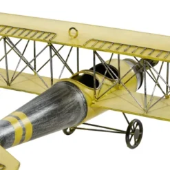 Metal Airplane Wall Decor With Chain Hanger Yellow - Olivia & May -Safavieh Store GUEST 5405a151 6fa3 405a 8417 4707cbc67533