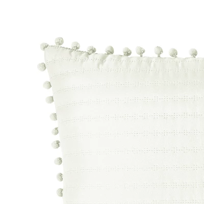 18"x18" Detroit Pompom Square Throw Pillow - VCNY Home 4 18"x18" Detroit Pompom Square Throw Pillow - VCNY Home - Image 2