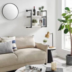 31.5" X 22.5" Modern 2 Tier Hanging Bracket Wall Shelve White Birch - Danya B. 28 31.5" X 22.5" Modern 2 Tier Hanging Bracket Wall Shelve White Birch - Danya B. -Safavieh Store GUEST 565744a8 5947 41b5 b7d3 2e1378bbb108