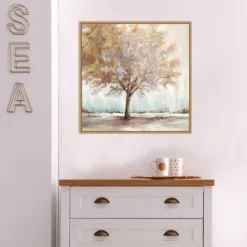 22" X 22" Infinite Peace By Eva Watts Framed Canvas Wall Art Light Brown - Amanti Art -Safavieh Store GUEST 568fac2c cd89 400e ab8a a1ac51db6d41