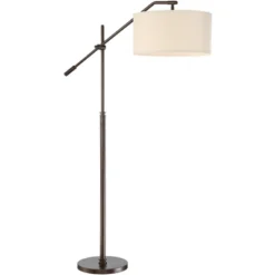 Possini Euro Design Industrial Floor Lamp Adjustable Arm 62.5" Tall Oiled Bronze Metal Light Brown Linen Drum Shade For Living Room Reading 13 Possini Euro Design Industrial Floor Lamp Adjustable Arm 62.5" Tall Oiled Bronze Metal Light Brown Linen Drum Shade For Living Room Reading -Safavieh Store GUEST 573c1af1 0c98 4e89 ad2d 7247d349f417
