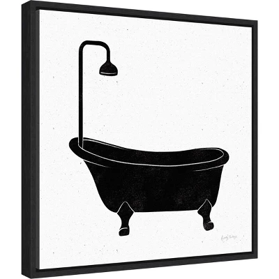 16" X 16" Bathroom Puns II No Words By Becky Thorns Framed Canvas Wall Art Black - Amanti Art 3 16" X 16" Bathroom Puns II No Words By Becky Thorns Framed Canvas Wall Art Black - Amanti Art