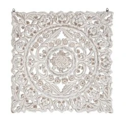 Wood Floral Handmade Intricately Carved Wall Decor With Mandala Design Gray - Olivia & May 21 Wood Floral Handmade Intricately Carved Wall Decor With Mandala Design Gray - Olivia & May -Safavieh Store GUEST 5a51f571 a7cc 4c49 b908 197bbb45962e