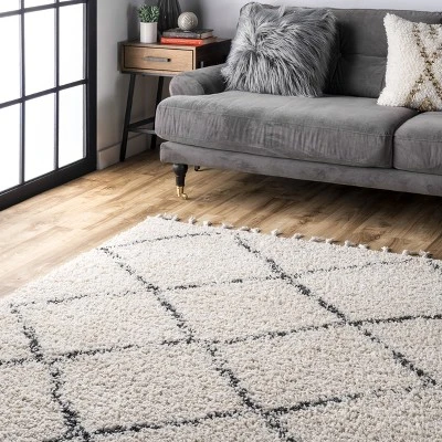 NuLOOM Jessie Moroccan Lattice Tassel Area Rug 10 NuLOOM Jessie Moroccan Lattice Tassel Area Rug - Image 8