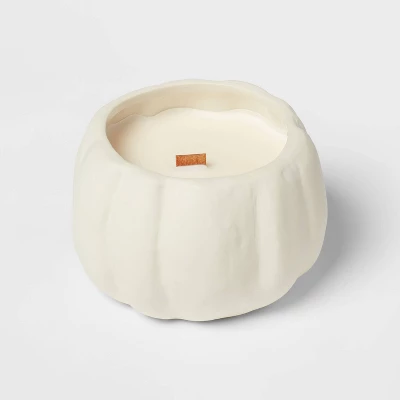 12oz Brushed Abstract Pumpkin Ceramic With Woodwick And Dustcover Pumpkin Woods Candle - Threshold™ 5 12oz Brushed Abstract Pumpkin Ceramic With Woodwick And Dustcover Pumpkin Woods Candle - Threshold™ - Image 3