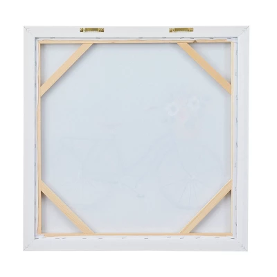 Canvas Bike Framed Wall Art With Tan Frame Multi Colored - Olivia & May 4 Canvas Bike Framed Wall Art With Tan Frame Multi Colored - Olivia & May - Image 2