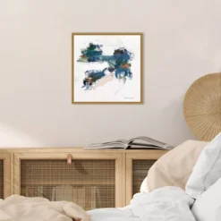 16" X 16" Outpouring By Suzanne McCourt Framed Canvas Wall Art Gold - Amanti Art -Safavieh Store GUEST 5ec824da 1e4d 4f72 8b9e a78c331a682d