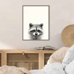18" X 24" Animal Mug II Raccoon By Victoria Borges Framed Canvas Wall Art Gray - Amanti Art -Safavieh Store GUEST 5f34528e 0d2b 422d a138 888ccff0884e