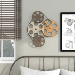 Metal Film Reels Wall Decor - Olivia & May -Safavieh Store GUEST 5f9a83b1 aa12 4ae9 b340 bda3757edded