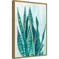 16" X 23" Variegated By Eva Watts Framed Canvas Wall Art - Amanti Art