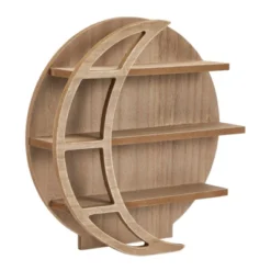 Brown Wooden Moon Shelf, Rustic Wall Home Decor, Crystal Holder For Stones Display And Essential Oils (12 X 12 X 3 In) 15 Brown Wooden Moon Shelf, Rustic Wall Home Decor, Crystal Holder For Stones Display And Essential Oils (12 X 12 X 3 In) -Safavieh Store GUEST 614a7a26 79e1 4df3 9824 a9a96345db29