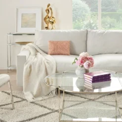 10"x14" Luminescence Beaded Lumbar Throw Pillow With Tassels - Mina Victory -Safavieh Store GUEST 61d51f45 c5ec 409f bce9 17d5da4cb4ce