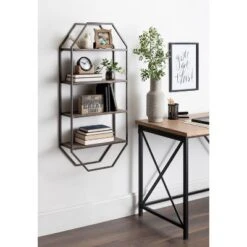 Adela Wood/Metal Decorative Wall Shelf - Kate & Laurel All Things Decor -Safavieh Store GUEST 6276b463 641a 430a b9ee b6353793d6e6