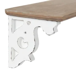 24" X 7" Abbidee Wood Shelf With Corbels Brown/White - Kate & Laurel All Things Decor 10 24" X 7" Abbidee Wood Shelf With Corbels Brown/White - Kate & Laurel All Things Decor -Safavieh Store GUEST 62ca01a6 ec37 4900 baae 274fbd816fb7