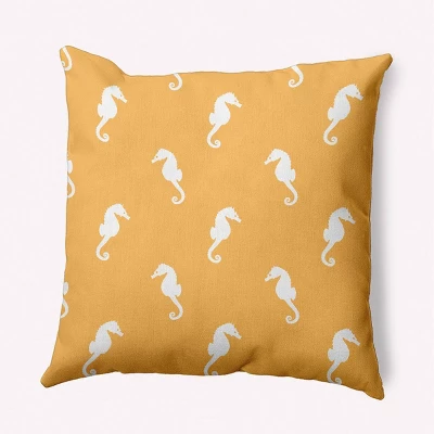 16"x16" Sea Horses Beach Square Throw Pillow - E By Design 9 16"x16" Sea Horses Beach Square Throw Pillow - E By Design - Image 7