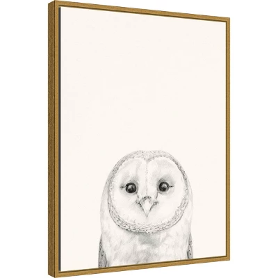 18" X 24" Animal Mug III Owl By Victoria Borges Framed Canvas Wall Art Gold - Amanti Art 3 18" X 24" Animal Mug III Owl By Victoria Borges Framed Canvas Wall Art Gold - Amanti Art