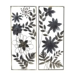 Set Of 2 Metal Floral Wall Decors With Gold Frame - Olivia & May -Safavieh Store GUEST 66571e29 7d41 4b0e 9b98 341104ac997e