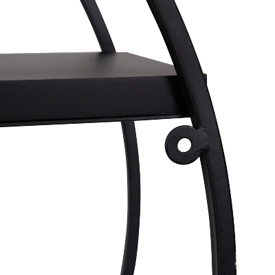 24" Diameter Sequoia Wood And Metal Round Wall Shelf - Kate & Laurel All Things Decor 6 24" Diameter Sequoia Wood And Metal Round Wall Shelf - Kate & Laurel All Things Decor - Image 4