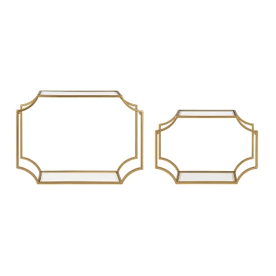 2pc Ciel Modern Glam Metal Wall Shelf Set - Kate & Laurel All Things Decor 5 2pc Ciel Modern Glam Metal Wall Shelf Set - Kate & Laurel All Things Decor - Image 3