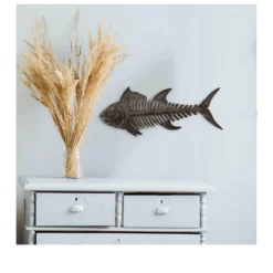 Global Crafts Grey Fish Bones Nautical Haitian Steel Drum Wall Art -Safavieh Store GUEST 68314e5f 778b 44c9 8748 ec49c91dd3de