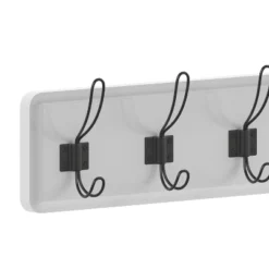 Merrick Lane 34 Inch Wall Mount Solid White Pine Wood Storage Rack With Hanging Hooks, Entryway, Kitchen, Bathroom -Safavieh Store GUEST 69bd19ae 0aca 48e7 aa6a aa293b24eaa9