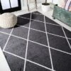 Cole Minimalist Diamond Trellis Round Area Rug - JONATHAN Y -Safavieh Store GUEST 69c75d1c 4bc1 4735 a64d 5af955e5b69e
