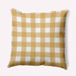 16"x16" Gingham Plaid Square Throw Pillow - E By Design 18 16"x16" Gingham Plaid Square Throw Pillow - E By Design -Safavieh Store GUEST 6b39e033 0606 4eb7 880a df9a041fb70f
