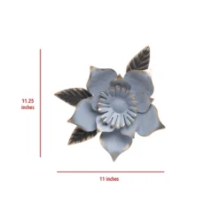 11 X 11.25 Inch Blue Metal Layered Flower Wall Décor - Foreside Home & Garden -Safavieh Store GUEST 6b3e05e2 e023 499e 8715 74995c597c47