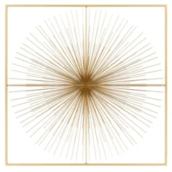 Metal Starburst Handmade Large 3D Wall Decor With Gold Frame Gold - CosmoLiving By Cosmopolitan -Safavieh Store GUEST 6b4849df 5709 4981 853d 22ac2974ec59