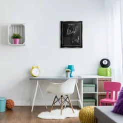 Stupell Industries Football Helmet Sports Chart Retro Figure