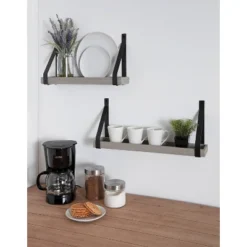2pc Sudbury Wood And Metal Wall Shelf Set - Kate & Laurel All Things Decor -Safavieh Store GUEST 6e62f8aa b627 4a69 9b55 e85bdc8f5a06