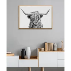 23" X 33" Sylvie Highland Cow II Framed Canvas By Simon Te Of Tai Prints Natural - Kate & Laurel All Things Decor 11 23" X 33" Sylvie Highland Cow II Framed Canvas By Simon Te Of Tai Prints Natural - Kate & Laurel All Things Decor -Safavieh Store GUEST 71f56973 432f 416e 93c1 d2939a28e672