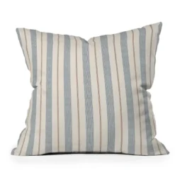 Little Arrow Design Co. Ivy Stripes Outdoor Throw Pillow Cream/Blue - Deny Designs -Safavieh Store GUEST 7320b2b7 216b 4f0a aa82 4cece4a921b2