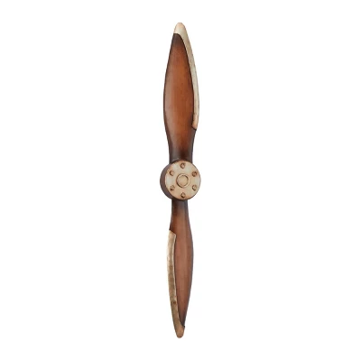 Metal Airplane Propeller 2 Blade Wall Decor With Aviation Detailing - Olivia & May 6 Metal Airplane Propeller 2 Blade Wall Decor With Aviation Detailing - Olivia & May - Image 4