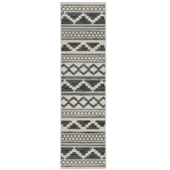 Trinity Geometric Patio Area Rug Beige/Blue - Captiv8e Designs -Safavieh Store GUEST 7a62bca2 3125 4bb5 be38 c56069e06fef
