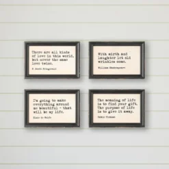 9" X 6" (Set Of 4) Quotes Wood Framed Decorative Wall Art - Storied Home 12 9" X 6" (Set Of 4) Quotes Wood Framed Decorative Wall Art - Storied Home -Safavieh Store GUEST 7e6c1c58 5de0 482e a263 cf195267dc51