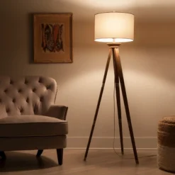 Oak Wood Tripod Floor Lamp Dark Brown - Threshold™ -Safavieh Store GUEST 7ebe78b1 2217 42bc 84d8 550a06a23c29
