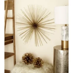 Metal Starburst 3D Wall Decor Gold - Olivia & May