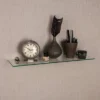 24" X 6" Glass Floating Shelf With Brackets Clear/Silver - Danya B. -Safavieh Store GUEST 81b8a378 888b 4826 b46f 2d2ec4e8be37