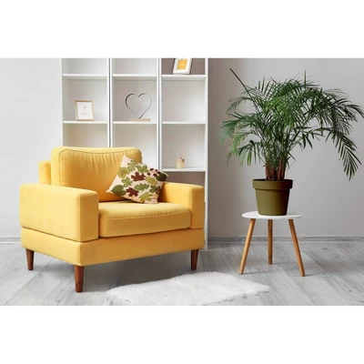 16"x16" Fall Leaves Square Throw Pillow Olive - E By Design 4 16"x16" Fall Leaves Square Throw Pillow Olive - E By Design - Image 2