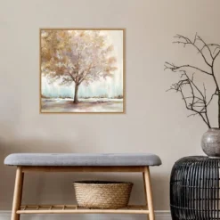 22" X 22" Infinite Peace By Eva Watts Framed Canvas Wall Art Light Brown - Amanti Art -Safavieh Store GUEST 83ab2bee fb89 4bfd ad17 8bcf4219cc5f